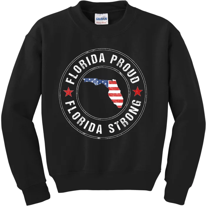 Florida Strong For Proud Residents Kids Sweatshirt