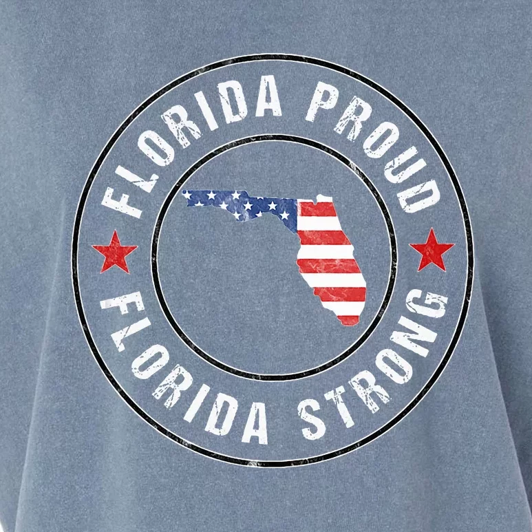 Florida Strong For Proud Residents Garment-Dyed Women's Muscle Tee