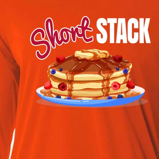 Funny Short Food Stack Pancake National Hot Breakfast Month Gift Cooling Performance Long Sleeve Crew