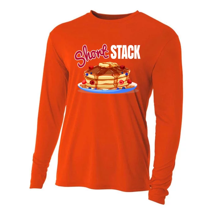 Funny Short Food Stack Pancake National Hot Breakfast Month Gift Cooling Performance Long Sleeve Crew