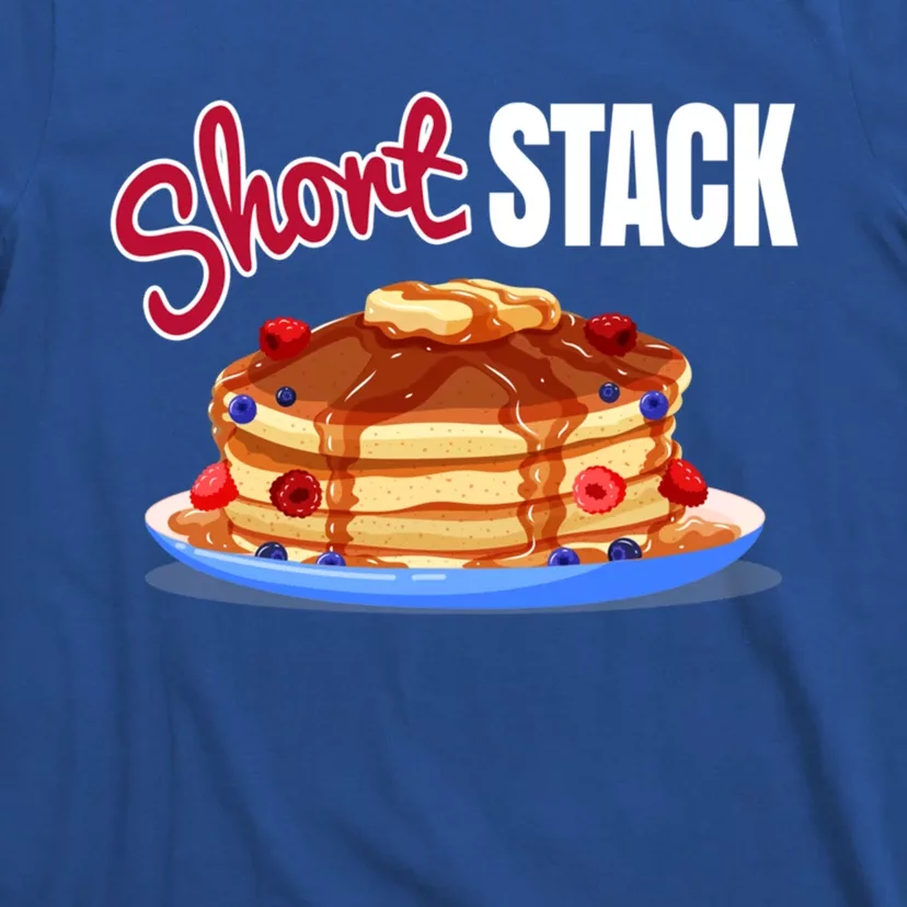 Funny Short Food Stack Pancake National Hot Breakfast Month Gift T-Shirt