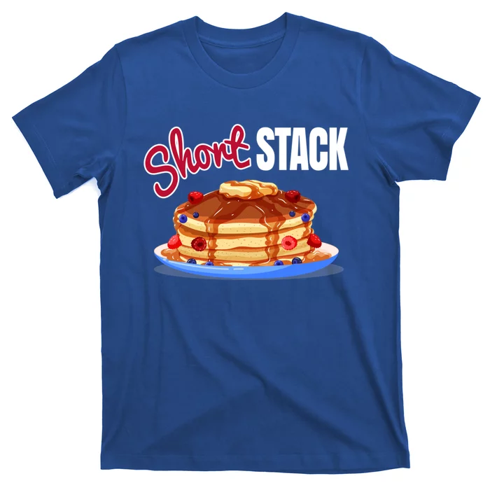 Funny Short Food Stack Pancake National Hot Breakfast Month Gift T-Shirt