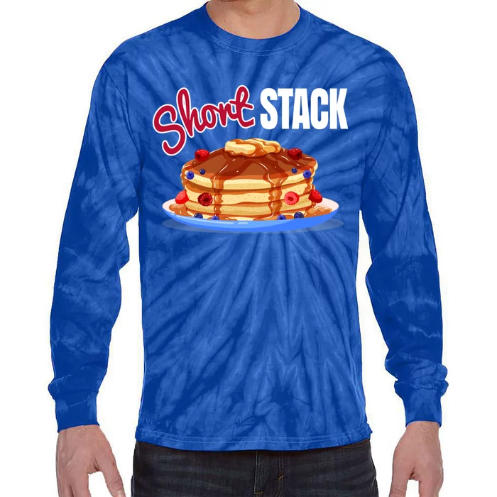 Funny Short Food Stack Pancake National Hot Breakfast Month Gift Tie-Dye Long Sleeve Shirt