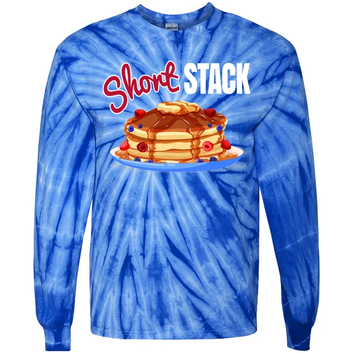 Funny Short Food Stack Pancake National Hot Breakfast Month Gift Tie-Dye Long Sleeve Shirt