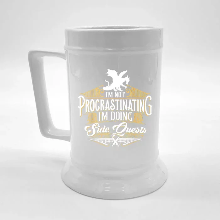 Funny Sarcastic, Funny Not Procrastinating, Nerdy Front & Back Beer Stein