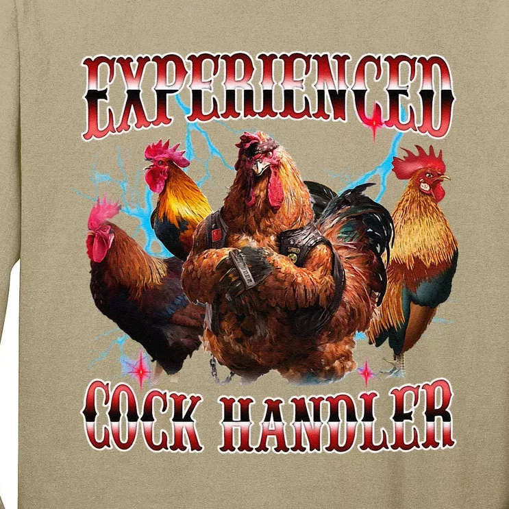 Funny Sayings For Adult Experienced Cock Handler Meme Dank Tall Long Sleeve T-Shirt