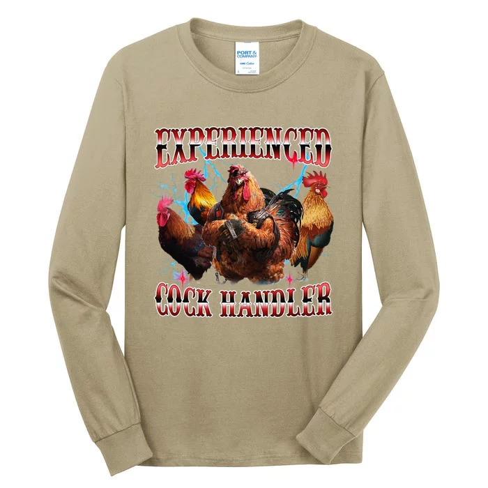 Funny Sayings For Adult Experienced Cock Handler Meme Dank Tall Long Sleeve T-Shirt