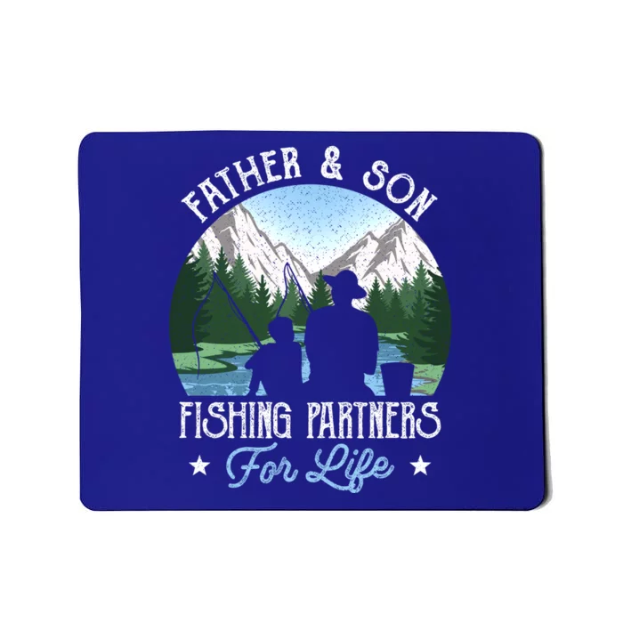 Father Son Fishing Partners Funny Fish Dad Fathers Day Gift Mousepad