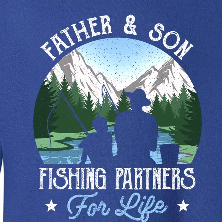 Father Son Fishing Partners Funny Fish Dad Fathers Day Gift Toddler Sweatshirt