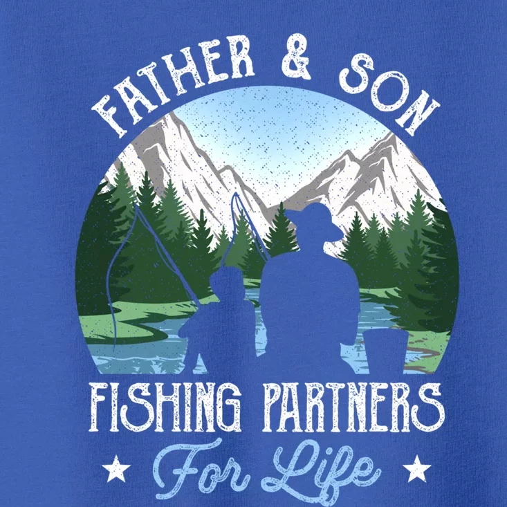 Father Son Fishing Partners Funny Fish Dad Fathers Day Gift Toddler T-Shirt