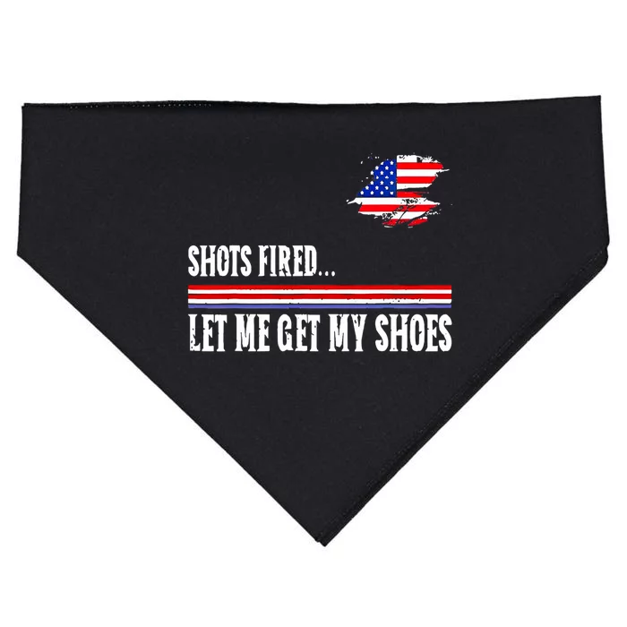 Funny Shots Fired Let Me Get My Shoes USA-Made Doggie Bandana