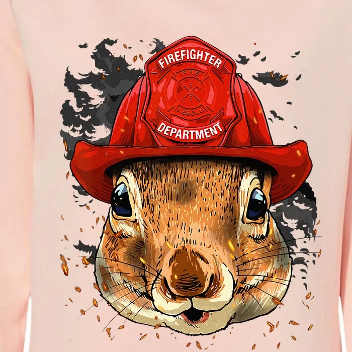 Firefighter Squirrel Fire Department Fireman Squirrel Lover Womens California Wash Sweatshirt