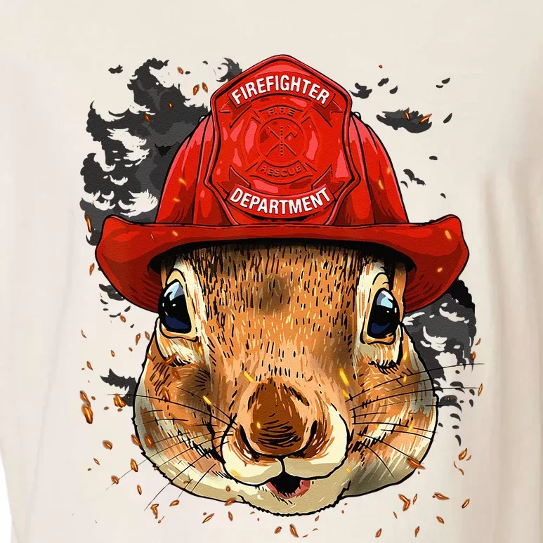 Firefighter Squirrel Fire Department Fireman Squirrel Lover Garment-Dyed Women's Muscle Tee