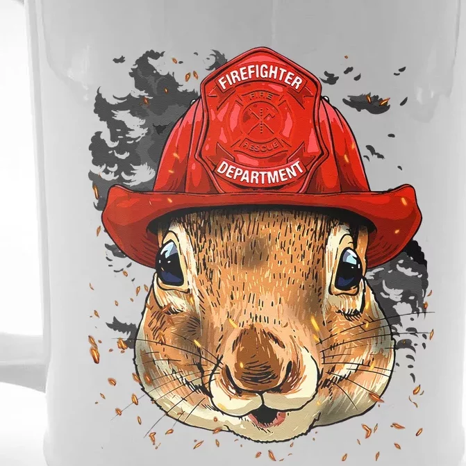 Firefighter Squirrel Fire Department Fireman Squirrel Lover Front & Back Beer Stein