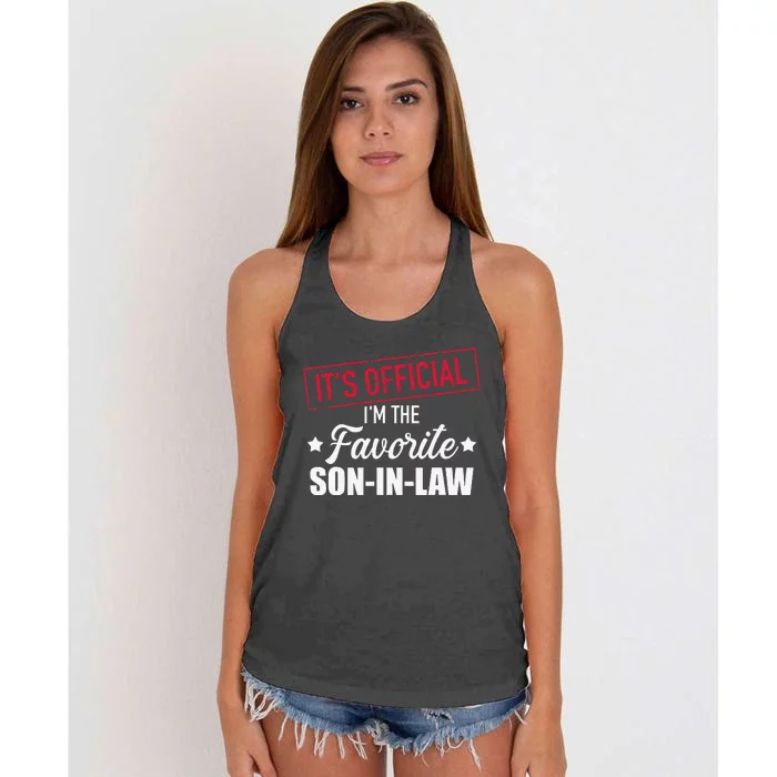 Favorite soninlaw from motherinlaw or fatherinlaw Women's Knotted Racerback Tank