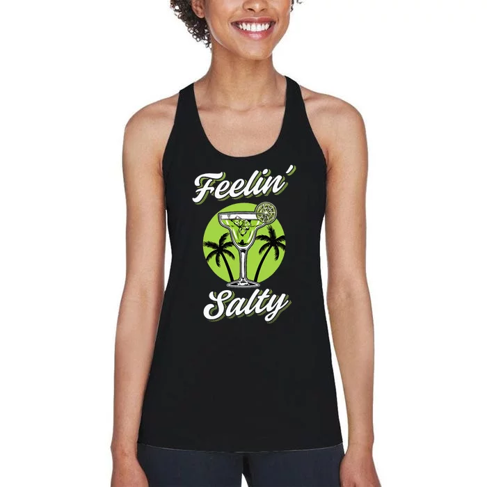 Feeling Salty Funny Cinco De Mayo Margarita Mexican Women's Racerback Tank