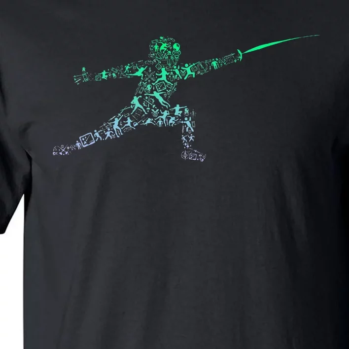 Fencing Stance For Fencer Swordfighting Tall T-Shirt