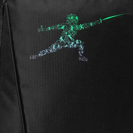 Fencing Stance For Fencer Swordfighting City Backpack