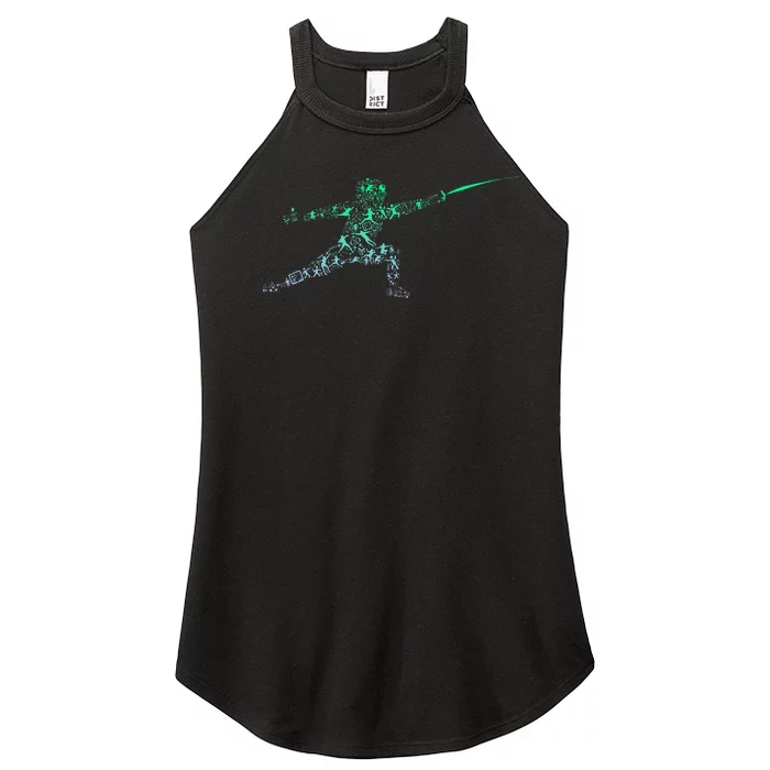 Fencing Stance For Fencer Swordfighting Women’s Perfect Tri Rocker Tank