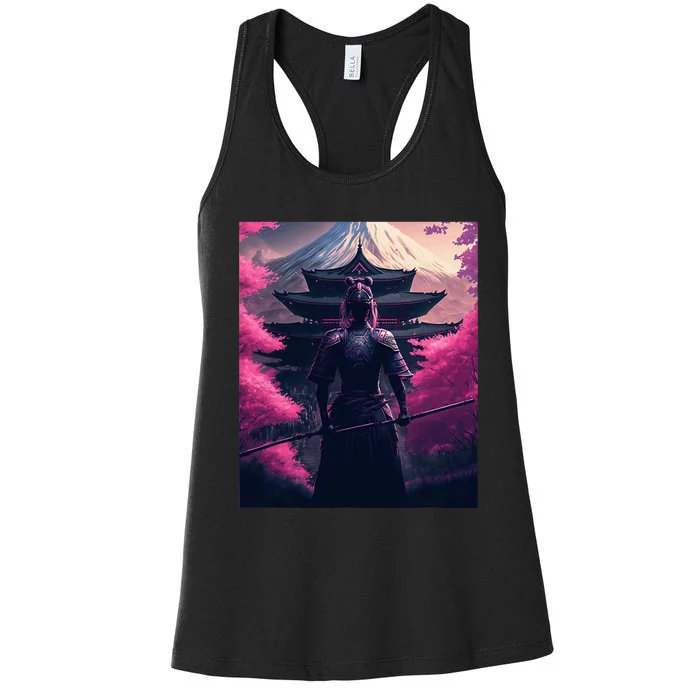 Female Samurai Women's Racerback Tank