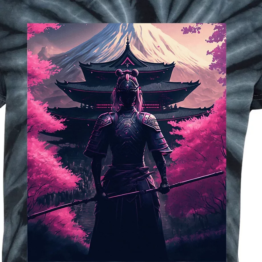 Female Samurai Kids Tie-Dye T-Shirt