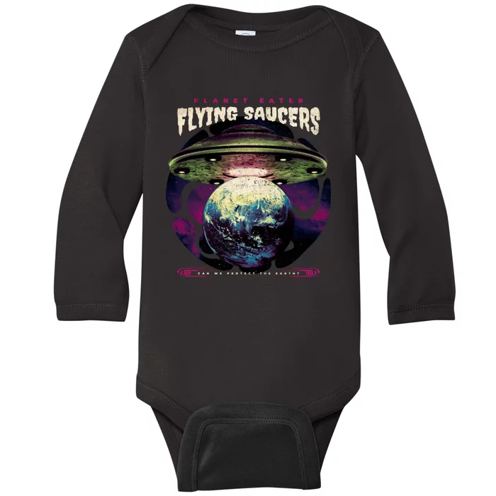 Flying Saucers Baby Long Sleeve Bodysuit