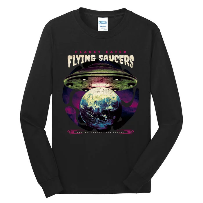 Flying Saucers Tall Long Sleeve T-Shirt