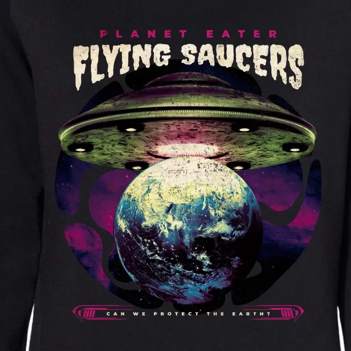 Flying Saucers Womens California Wash Sweatshirt