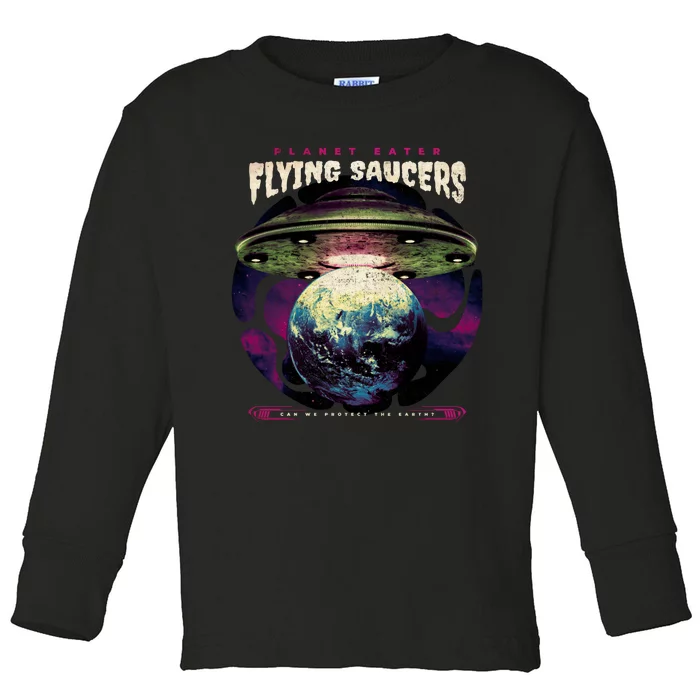 Flying Saucers Toddler Long Sleeve Shirt