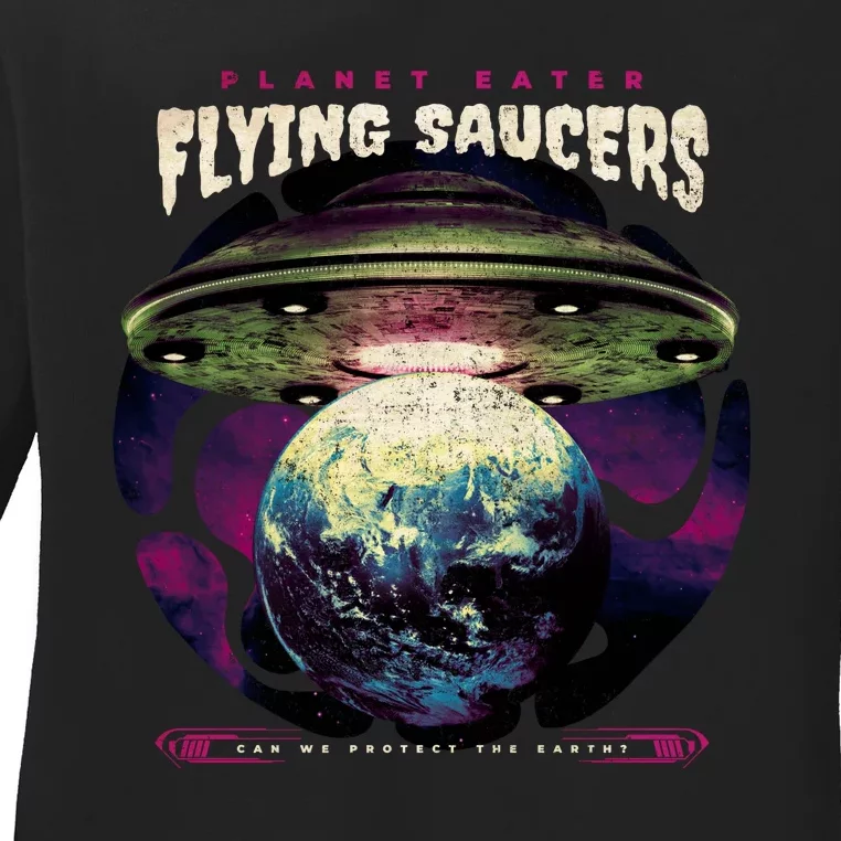 Flying Saucers Ladies Long Sleeve Shirt