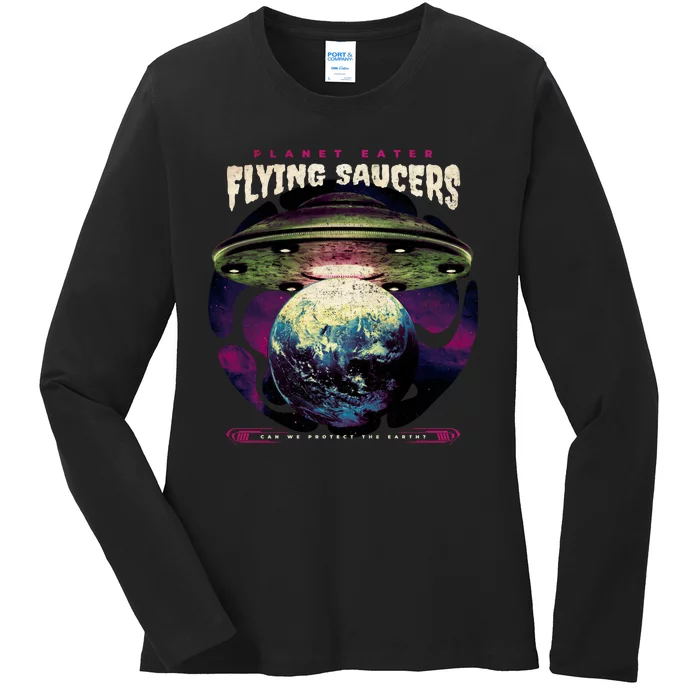 Flying Saucers Ladies Long Sleeve Shirt