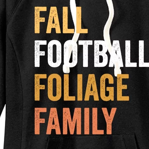 Football Season Fall Football Foliage Family Women's Fleece Hoodie