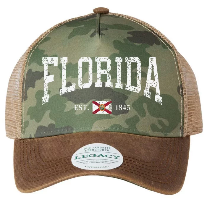 Florida State Flag Distressed Legacy Tie Dye Trucker Hat