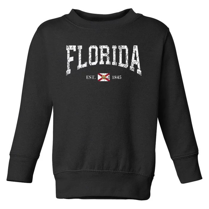 Florida State Flag Distressed Toddler Sweatshirt