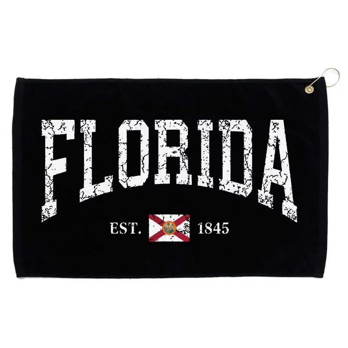 Florida State Flag Distressed Grommeted Golf Towel