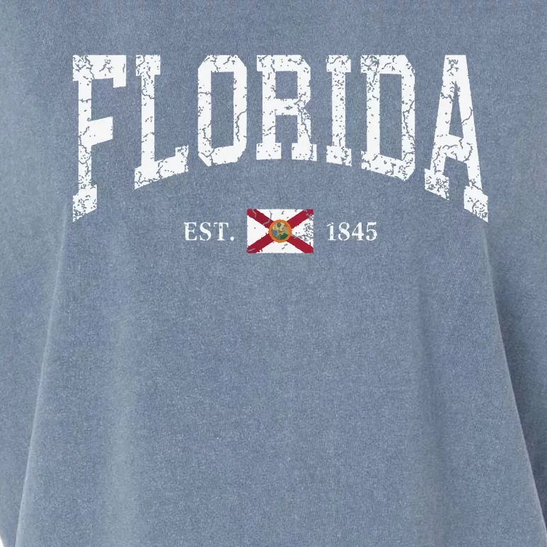 Florida State Flag Distressed Garment-Dyed Women's Muscle Tee