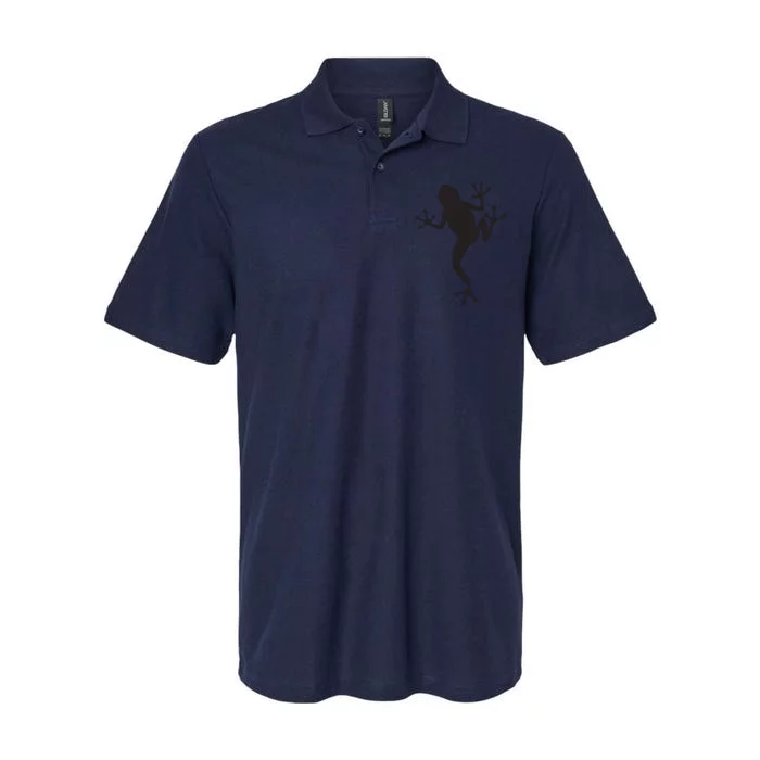 Frog Silhouette Funny Softstyle Adult Sport Polo