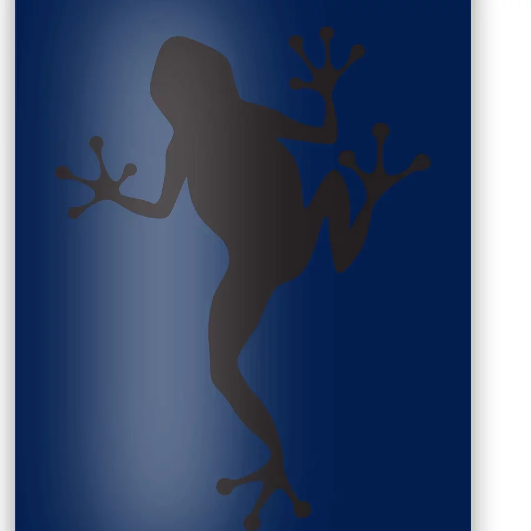 Frog Silhouette Funny Poster