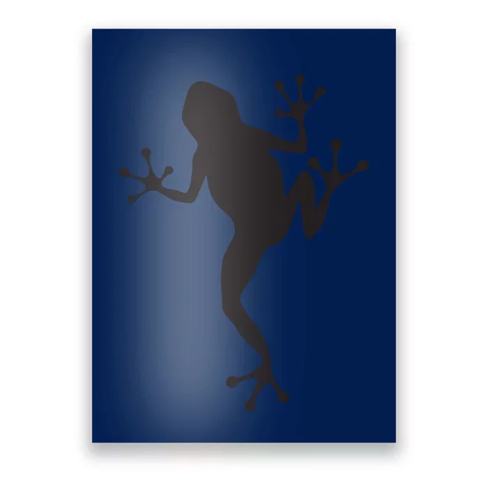 Frog Silhouette Funny Poster