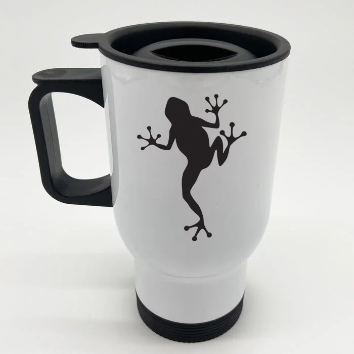 Frog Silhouette Funny Front & Back Stainless Steel Travel Mug