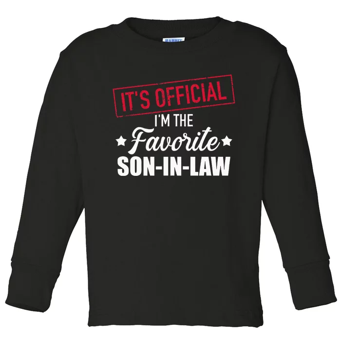 Favorite Soninlaw From Motherinlaw Or Fatherinlaw Toddler Long Sleeve Shirt