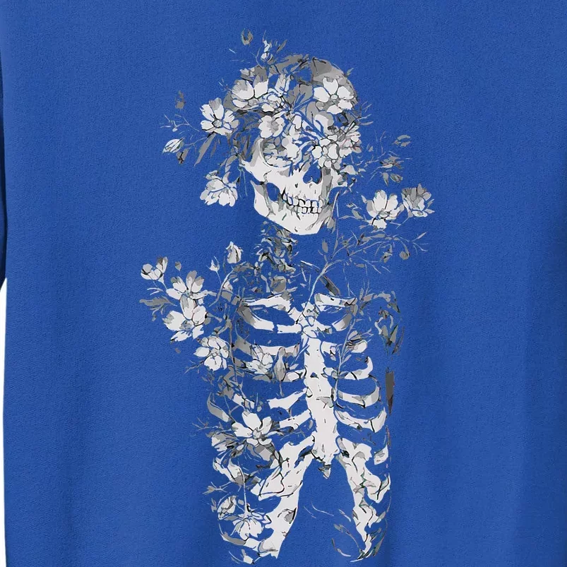 Floral Skeleton Flowers Goth Occult Death Dark Alt Aesthetic Sweatshirt