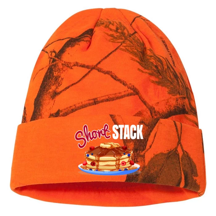 Funny Short Food Stack Pancake National Hot Breakfast Month Meaningful Gift Kati - 12in Camo Beanie