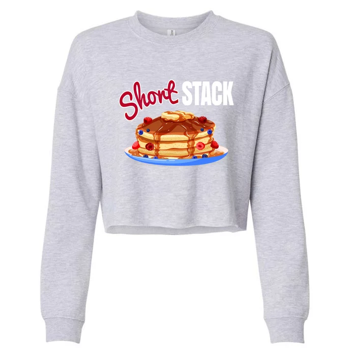 Funny Short Food Stack Pancake National Hot Breakfast Month Meaningful Gift Cropped Pullover Crew