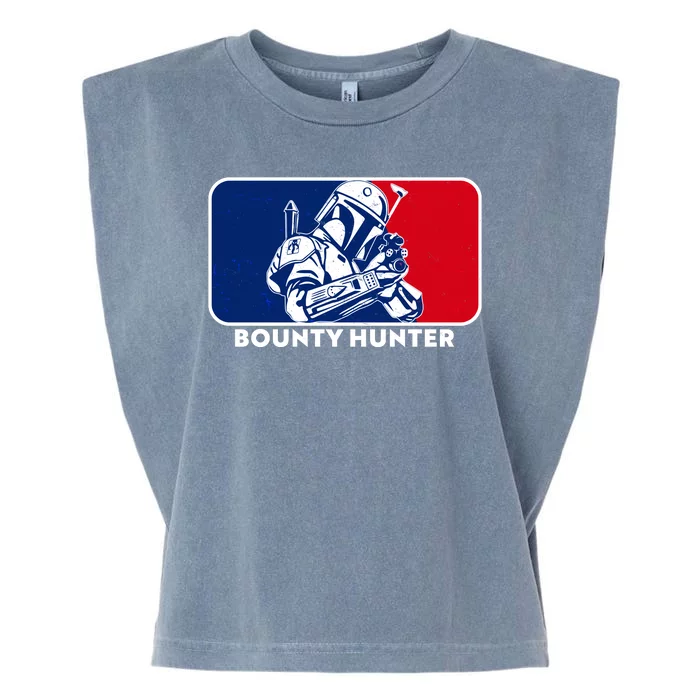 Funny Sci Fi Bounty Hunter Sports Logo Garment-Dyed Women's Muscle Tee