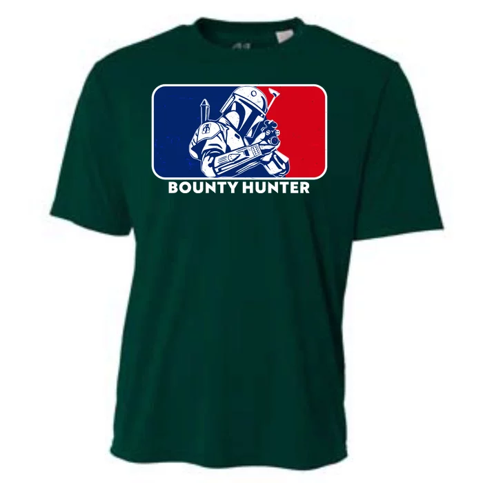 Funny Sci Fi Bounty Hunter Sports Logo Cooling Performance Crew T-Shirt