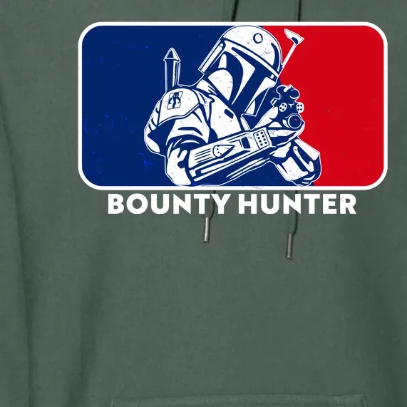 Funny Sci Fi Bounty Hunter Sports Logo Premium Hoodie