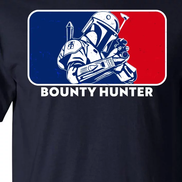 Funny Sci Fi Bounty Hunter Sports Logo Tall T-Shirt