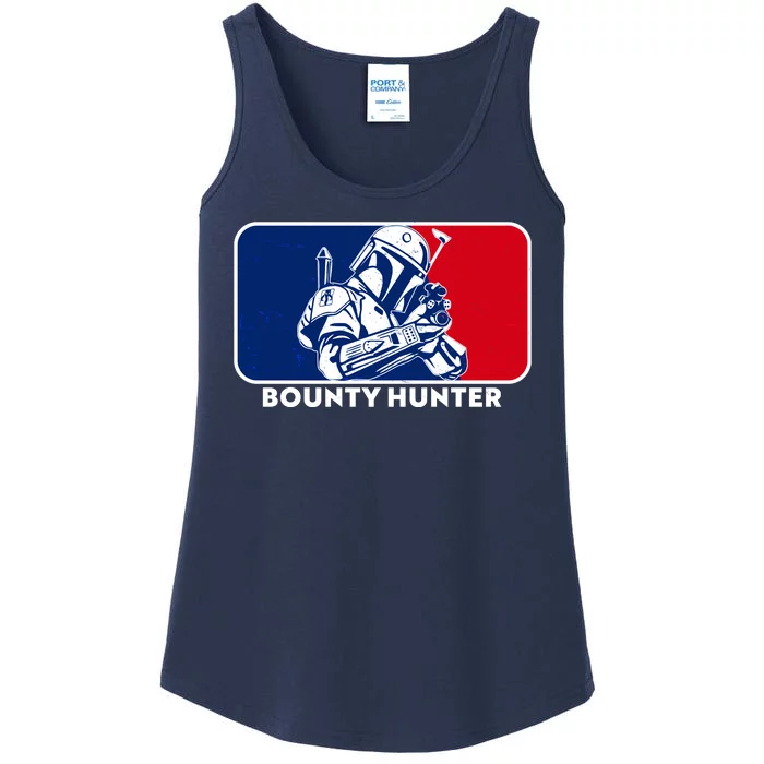 Funny Sci Fi Bounty Hunter Sports Logo Ladies Essential Tank