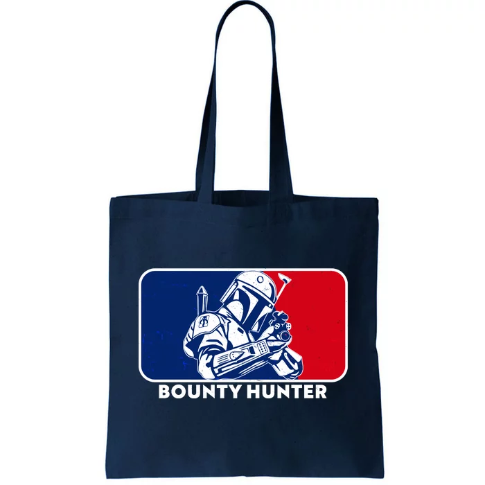 Funny Sci Fi Bounty Hunter Sports Logo Tote Bag